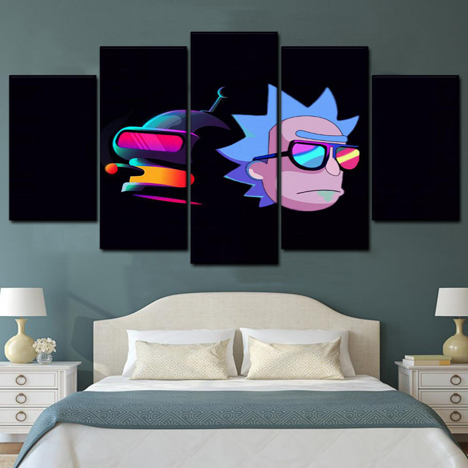 rick and bender 5 pices peinture sur toile impression sur toile toile art pour la dcoration intrieurewt43v