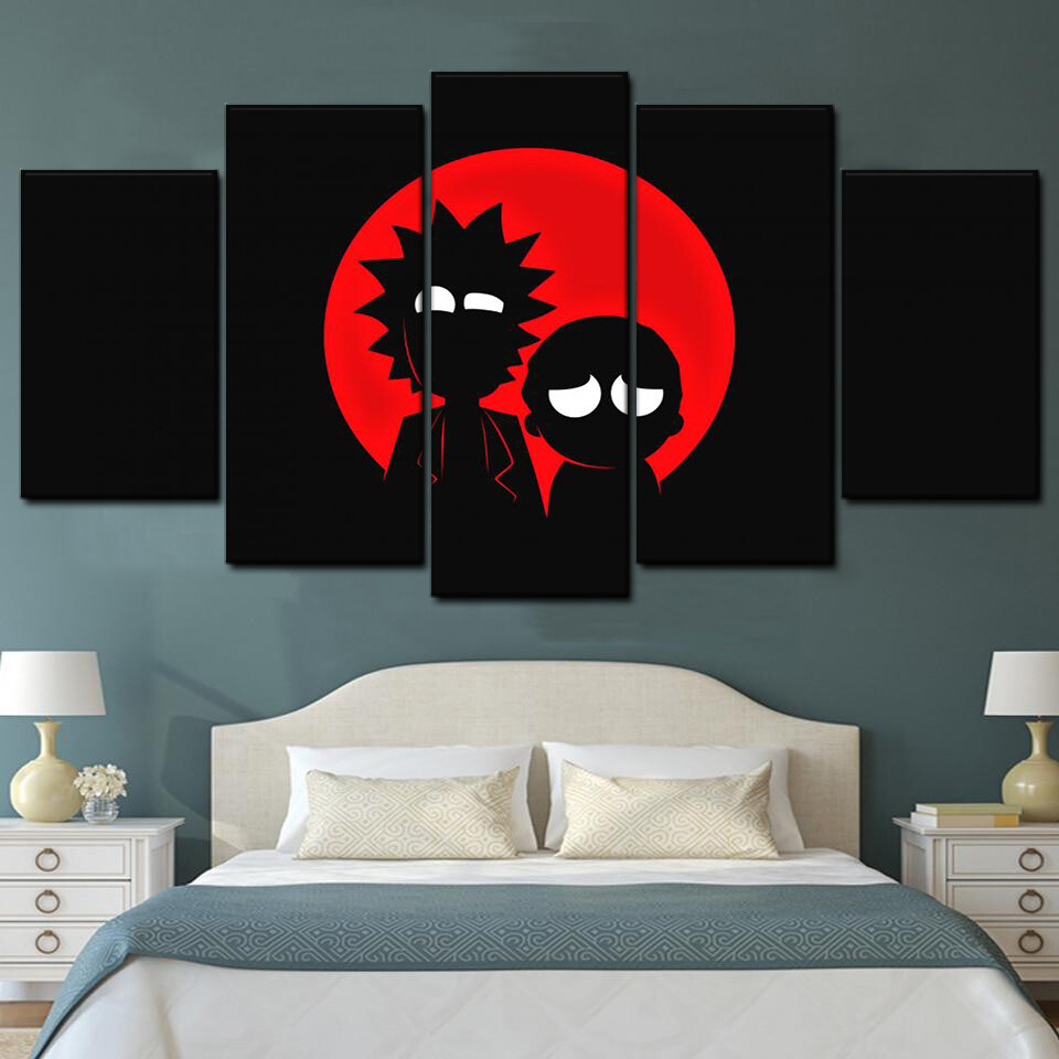rick and morty minimalist 5 pices peinture sur toile impression sur toile toile art pour la dcoration intrieureuikic