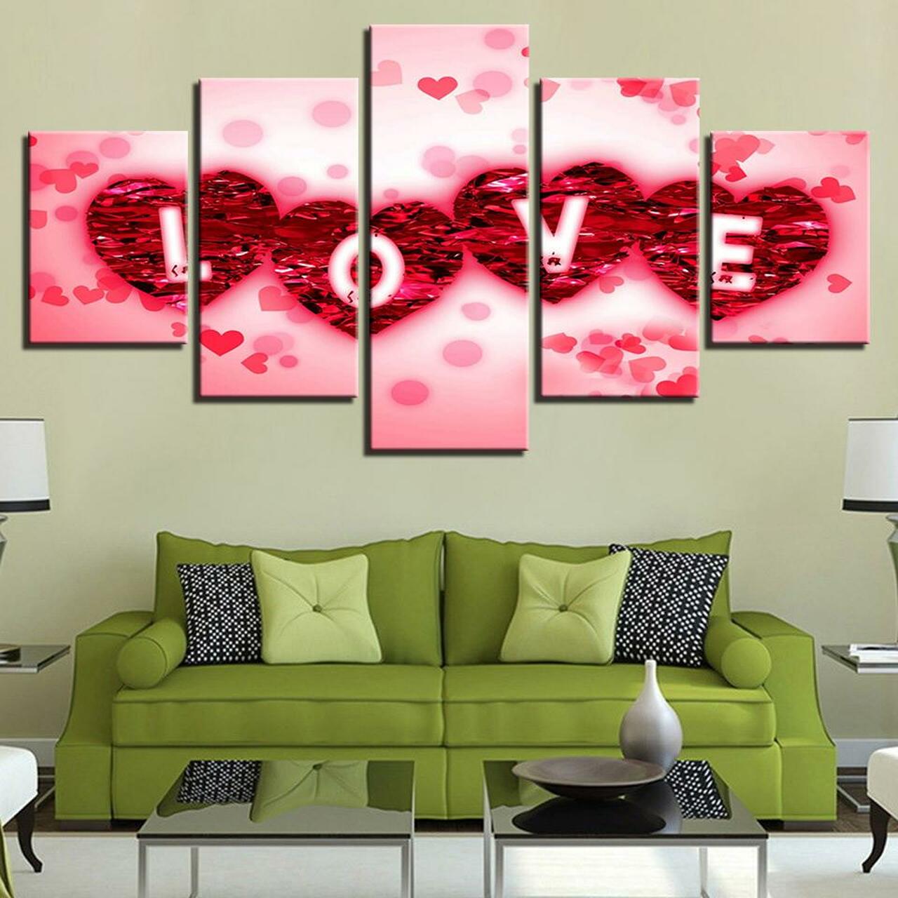 rose petals love 5 pices peinture sur toile impression sur toile toile art pour la dcoration intrieurekdtye