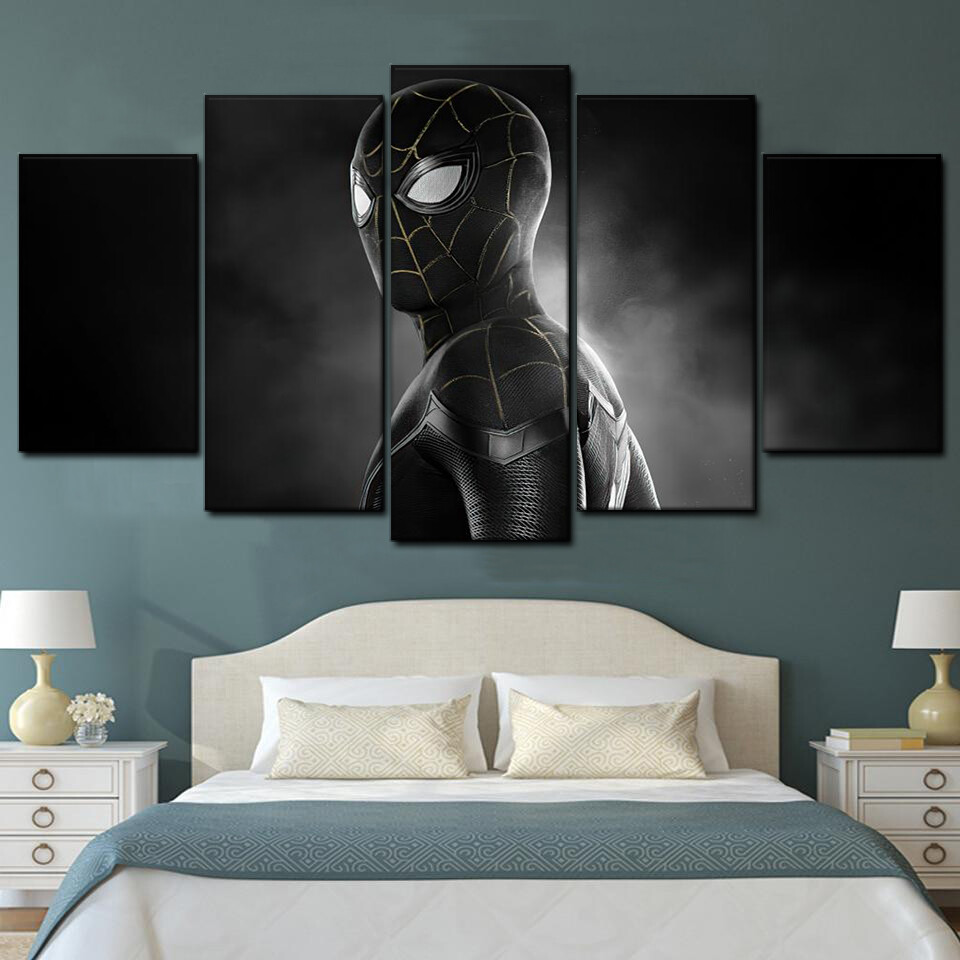 spider man black suit no way home 5 pices peinture sur toile impression sur toile toile art pour la dcoration intrieure4kd00