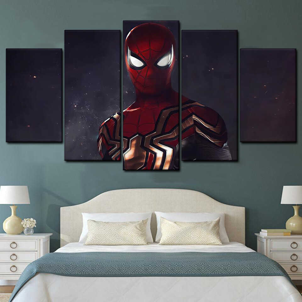 spider man no way home integrated suit 5 pices peinture sur toile impression sur toile toile art pour la dcoration intrieuregq10z