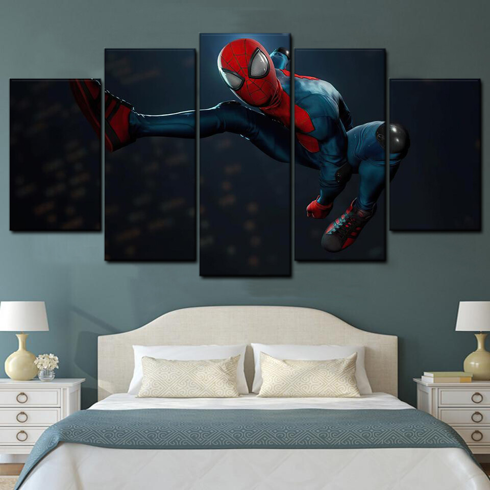spider man remastered 5 pices peinture sur toile impression sur toile toile art pour la dcoration intrieurepaiv0