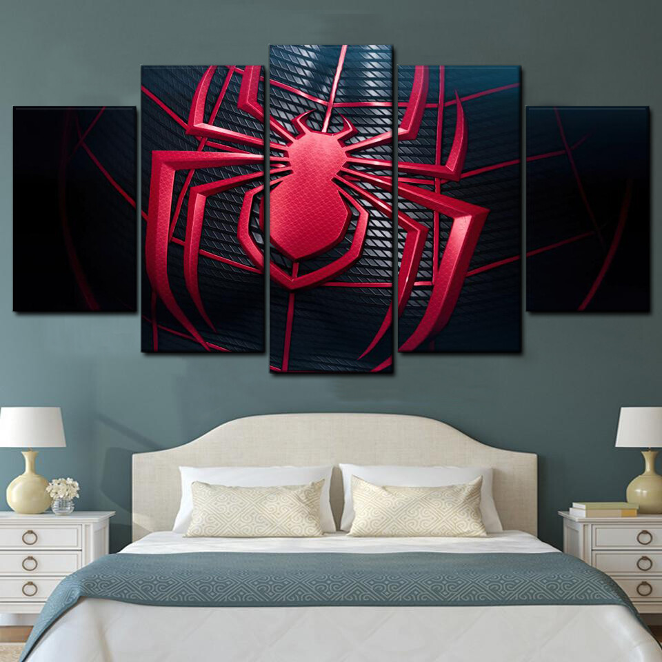 spider on suit 5 pices peinture sur toile impression sur toile toile art pour la dcoration intrieurervfw9