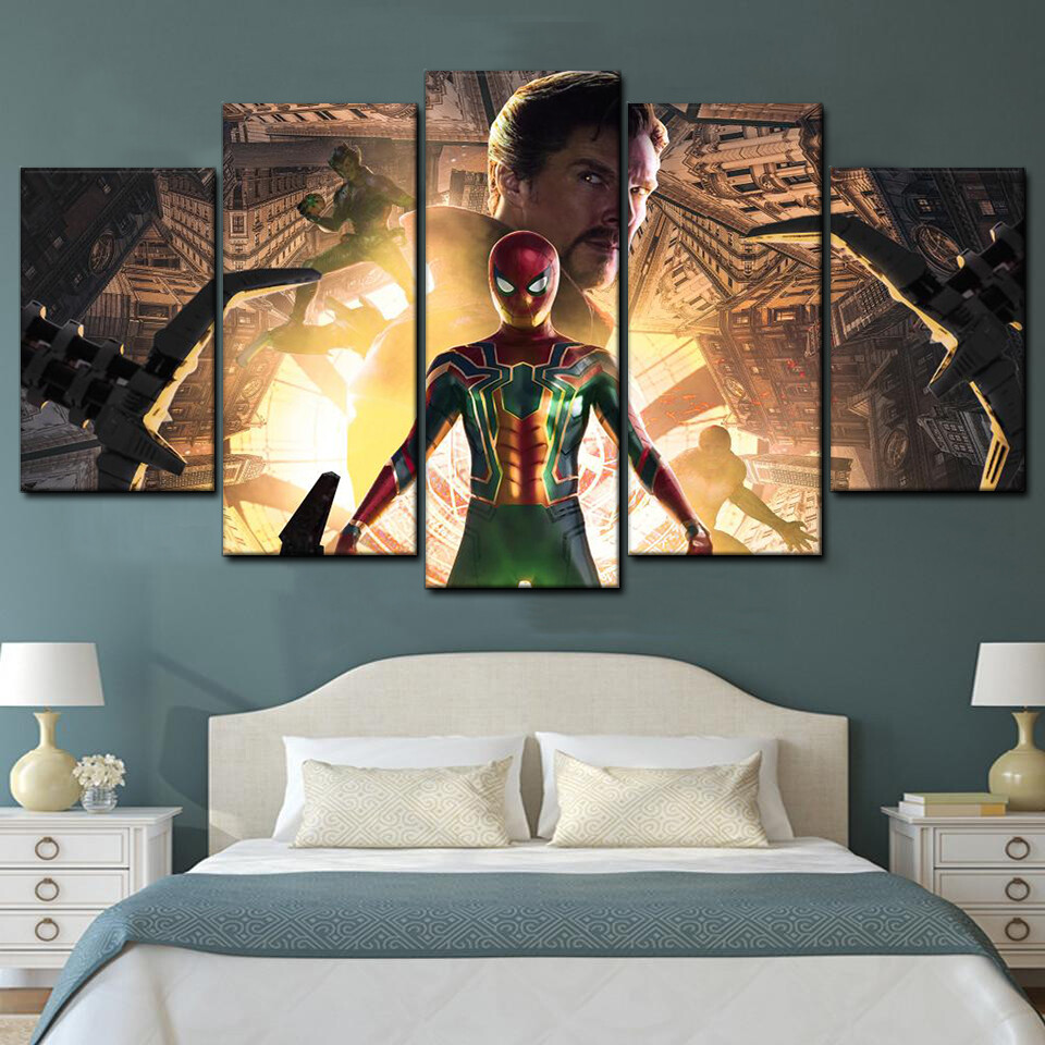 spiderman no way home 5 pices peinture sur toile impression sur toile toile art pour la dcoration intrieuretkcae