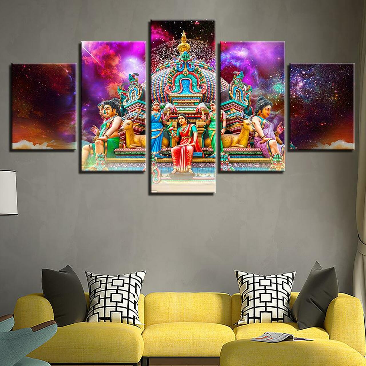 sri mariamman temple 5 pices peinture sur toile impression sur toile toile art pour la dcoration intrieurecez0h