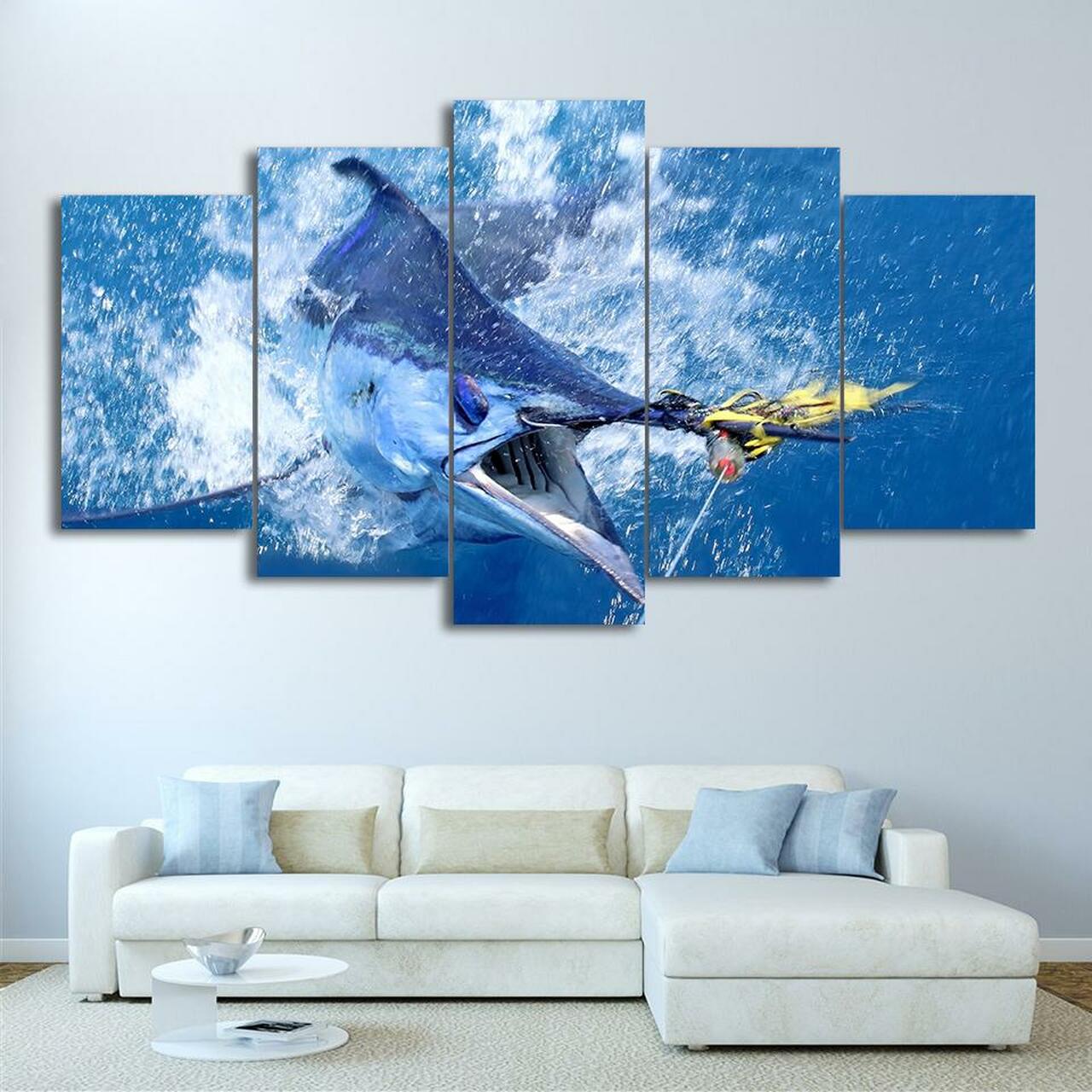 swordfish 5 pices peinture sur toile impression sur toile toile art pour la dcoration intrieuretmhac