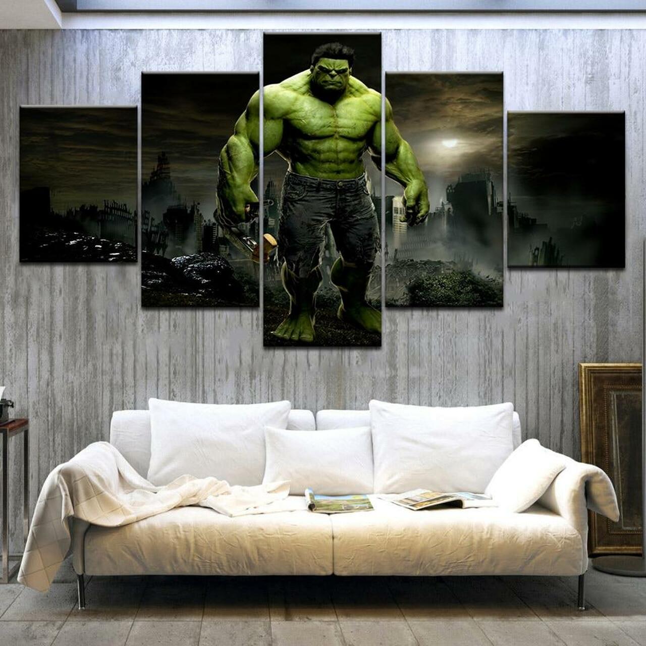 the incredible hulk 5 pices peinture sur toile impression sur toile toile art pour la dcoration intrieureydsmh