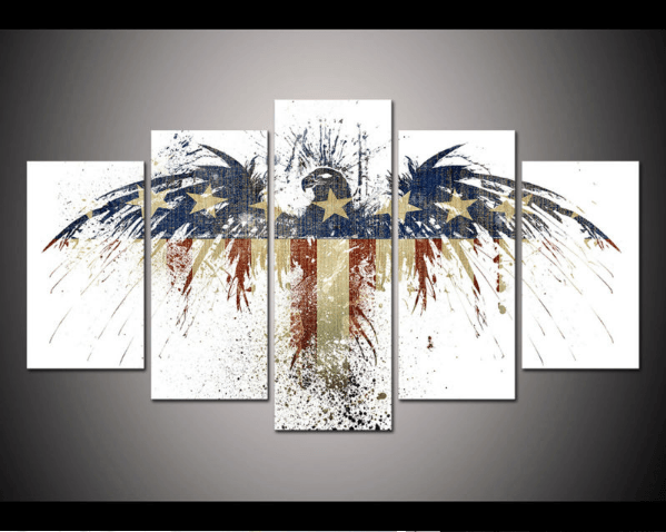 tableau american patriot abstract 5 pices impression sur toile peinture art pour la dcoration