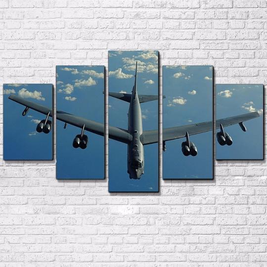 tableau b52 bomber aircraft 5 pices impression sur toile peinture art pour la dcoration