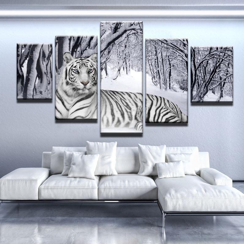 tableau bengal tiger animal 5 pices impression sur toile peinture art pour la dcoration intrieuresi6mu