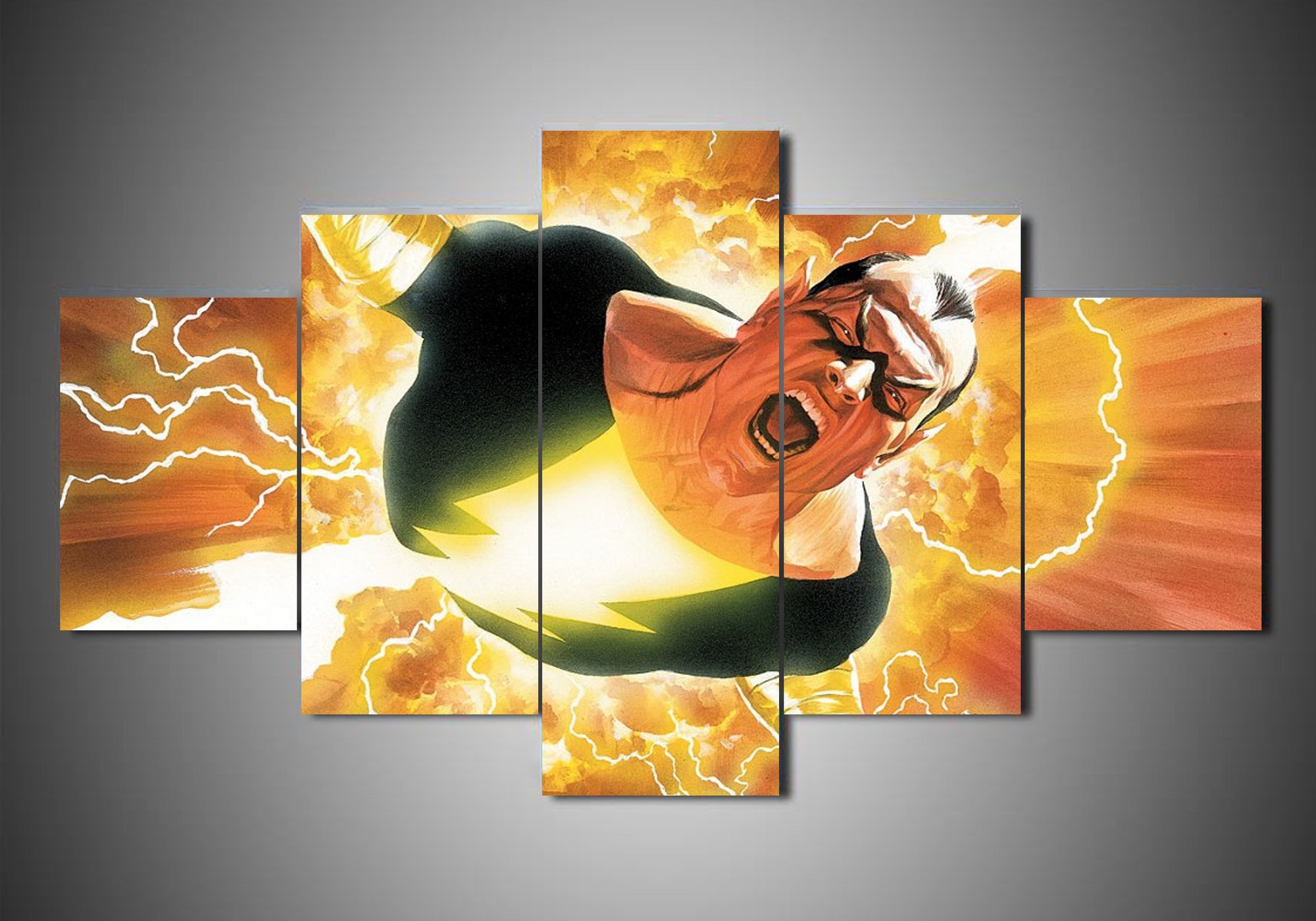tableau black adam 3 dc 5 pices impression sur toile peinture art pour la dcoration intrieure1rcai