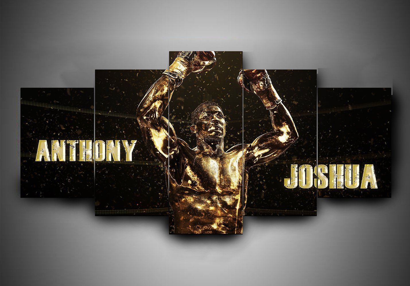 tableau boxing anthony joshua sport 5 pices impression sur toile peinture art pour la dcoration intrieurekaqsm