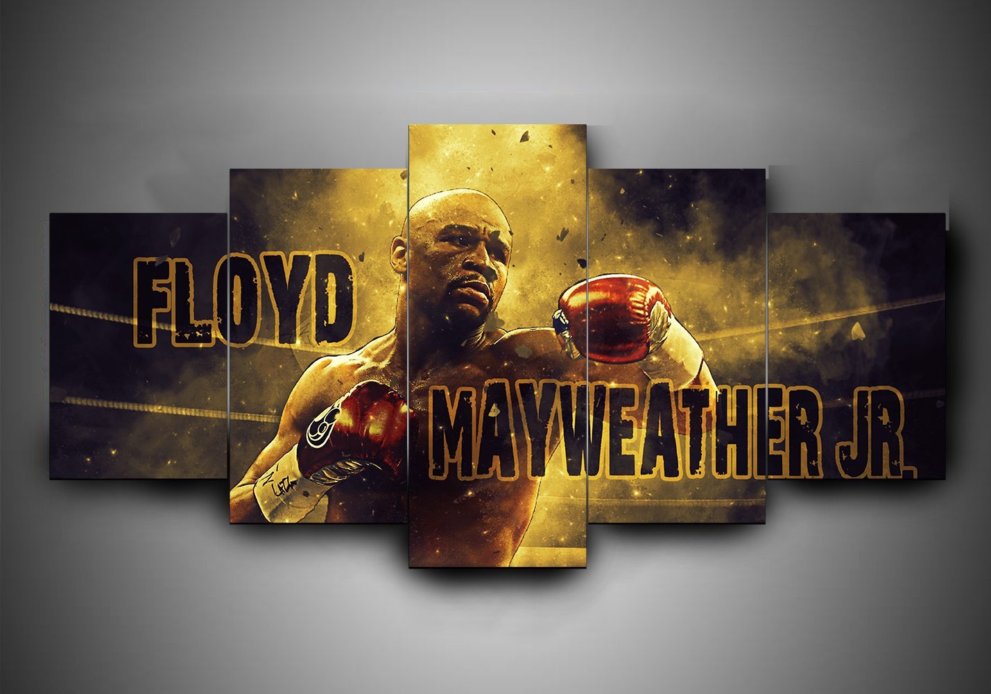 tableau boxing floyd mayweather jr sport 5 pices impression sur toile peinture art pour la dcoration intrieure3aqfg