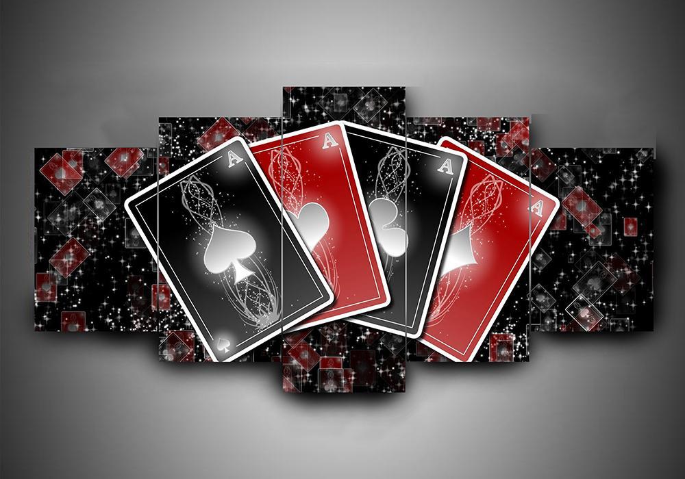 tableau cards abstract 5 pices impression sur toile peinture art pour la dcoration intrieure3cevd