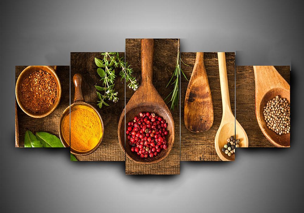tableau cooking 1 kitchen 5 pices impression sur toile peinture art pour la dcoration intrieure0hejw