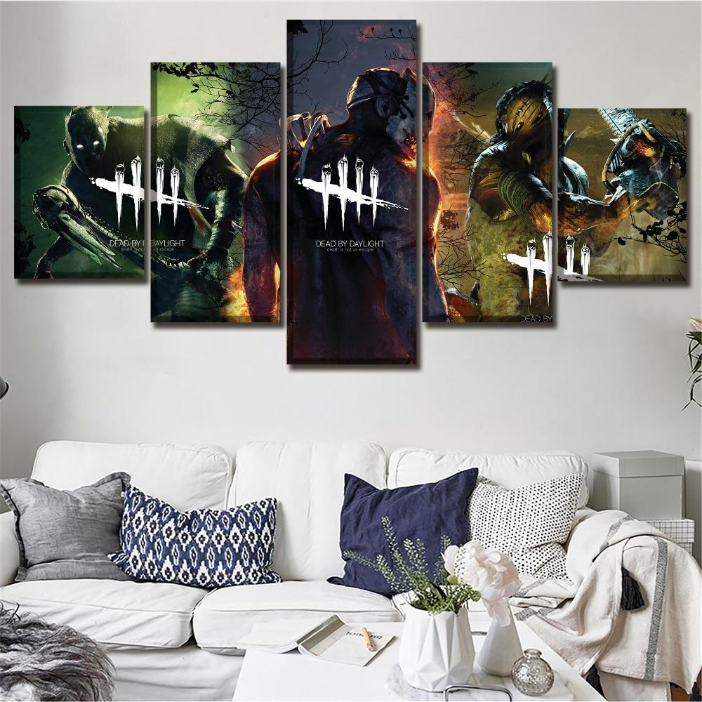 tableau dead by daylight gaming 5 pices impression sur toile peinture art pour la dcoration intrieuremejqs