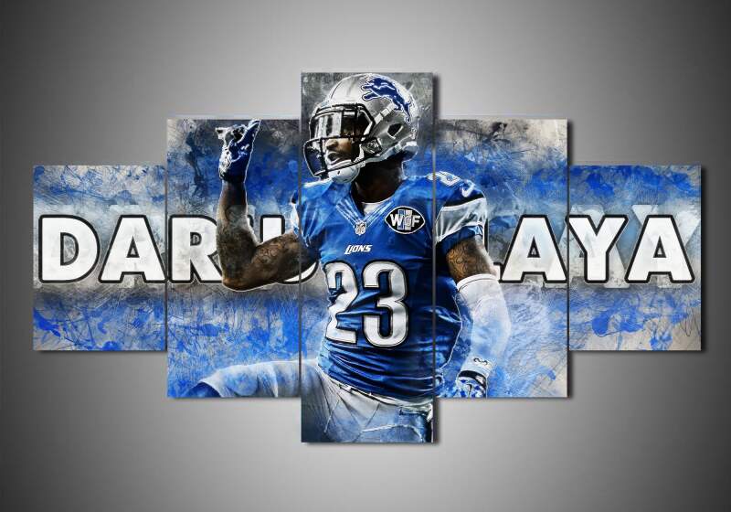 tableau detroit lions darius slay sport 5 pices impression sur toile peinture art pour la dcoration intrieure9lq0w