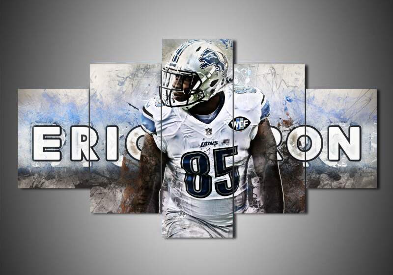 tableau detroit lions eric ebron sport 5 pices impression sur toile peinture art pour la dcoration intrieurefrkgb