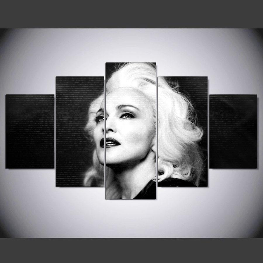 tableau famous singer madonna 5 pices impression sur toile peinture art pour la dcoration intrieurerrl8f
