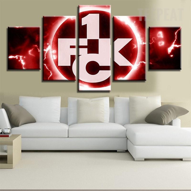 tableau fc kaiserslautern sports team sport 5 pices impression sur toile peinture art pour la dcoration intrieurevi5j4