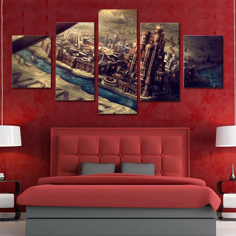 tableau game of thrones opening movie 5 pices impression sur toile peinture art pour la dcoration intrieure1nqsf