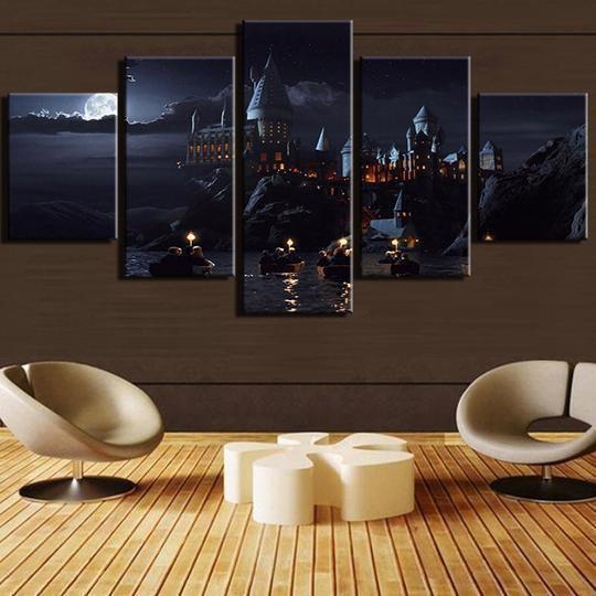 tableau harry potter hogwarts castle 1 movie 5 pices impression sur toile peinture art pour la dcoration intrieuredo7d6