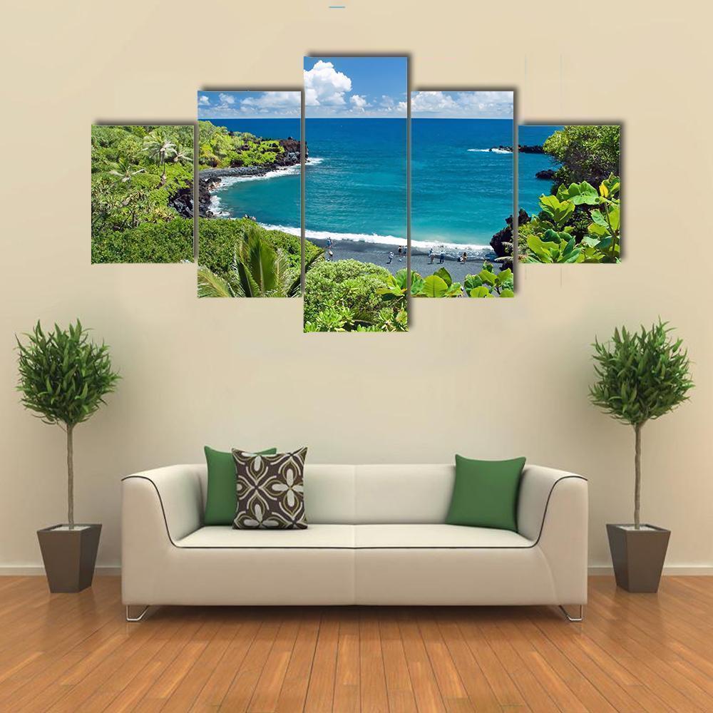 tableau hawaii paradise on maui island nature 5 pices impression sur toile peinture art pour la dcoration