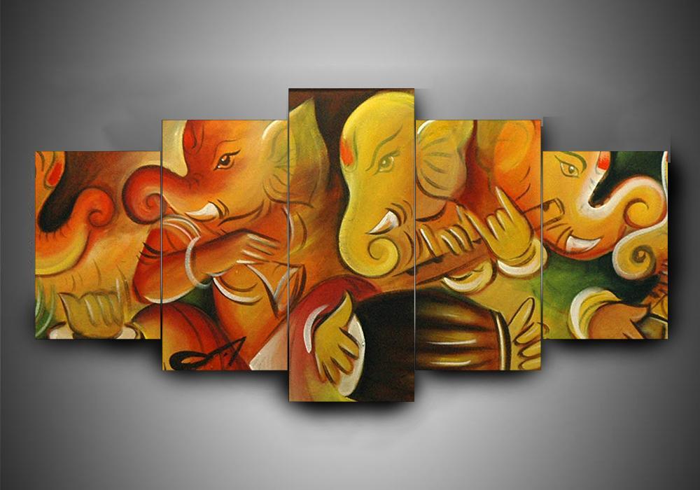 tableau hinduism religion ganesha 6 religion 5 pices impression sur toile peinture art pour la dcoration intrieuretnpdf