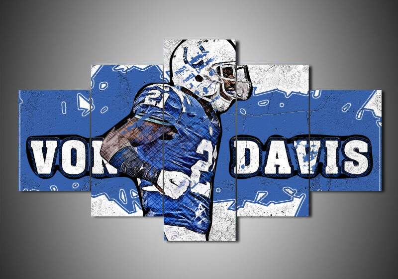 tableau indianapolis colts vontae davis sport 5 pices impression sur toile peinture art pour la dcoration intrieure2hnzu