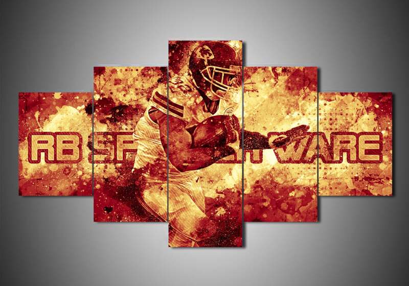 tableau kansas city chiefs spencer ware sport 5 pices impression sur toile peinture art pour la dcoration intrieure0yr2y