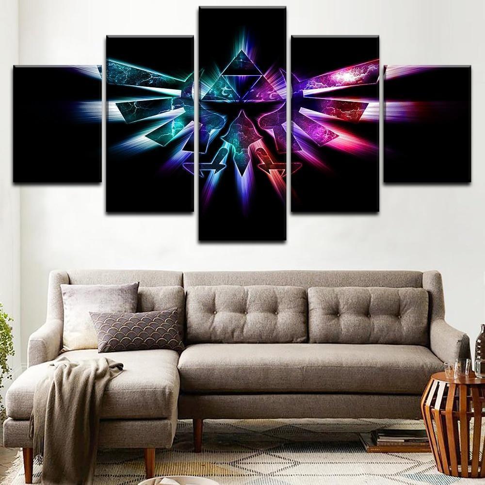 tableau legend of zelda twilight princess logo gaming 5 pices impression sur toile peinture art pour la dcoration intrieurew7ibt