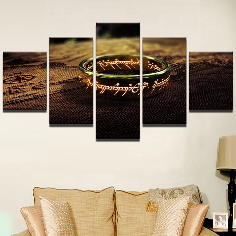 tableau lord of the rings special ring movie 5 pices impression sur toile peinture art pour la dcoration intrieurelk7lk