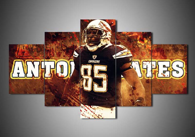 tableau los angeles chargers antonio gates sport 5 pices impression sur toile peinture art pour la dcoration intrieure4hmzd
