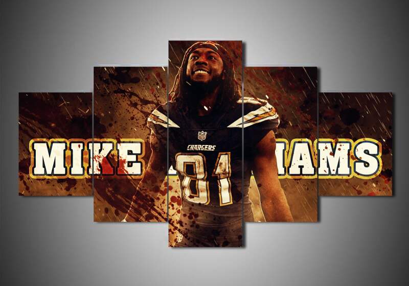 tableau los angeles chargers mike williams sport 5 pices impression sur toile peinture art pour la dcoration