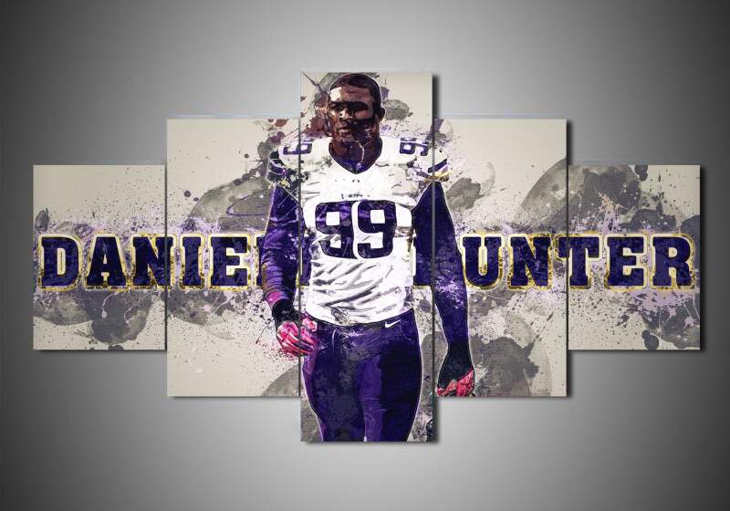 tableau minnesota vikings danielle hunter sport 5 pices impression sur toile peinture art pour la dcoration intrieurewhysn