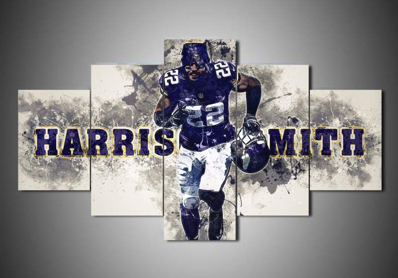 tableau minnesota vikings harrison smith sport 5 pices impression sur toile peinture art pour la dcoration intrieureajatj