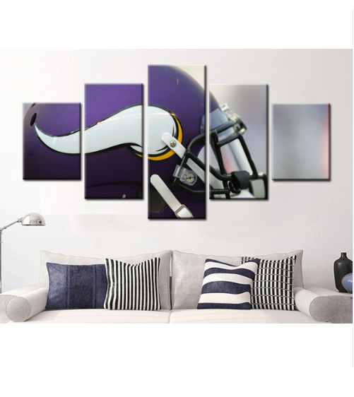 tableau minnesota vikings helmet sport 5 pices impression sur toile peinture art pour la dcoration intrieurevlato