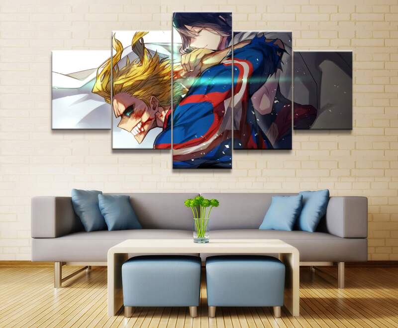 tableau my hero academia all might 2 anime 5 pices impression sur toile peinture art pour la dcoration intrieureknl67