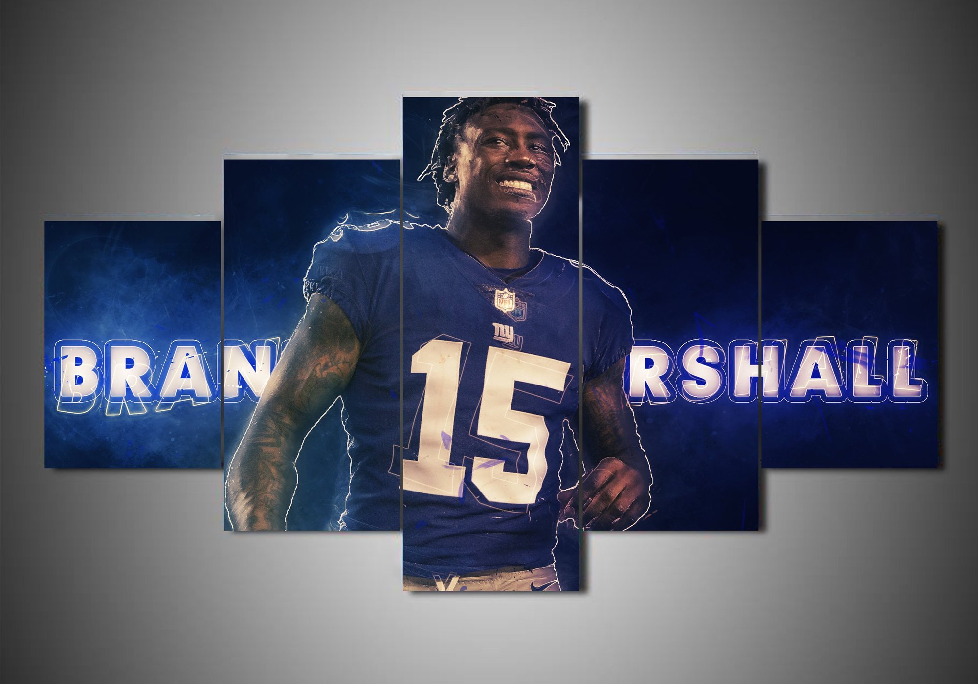 tableau new york giants brandon marshall sport 5 pices impression sur toile peinture art pour la dcoration intrieurenf0yb