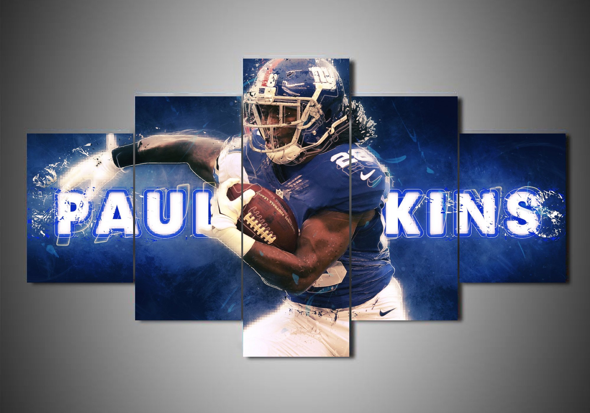 tableau new york giants paul perkins sport 5 pices impression sur toile peinture art pour la dcoration intrieureuwso2