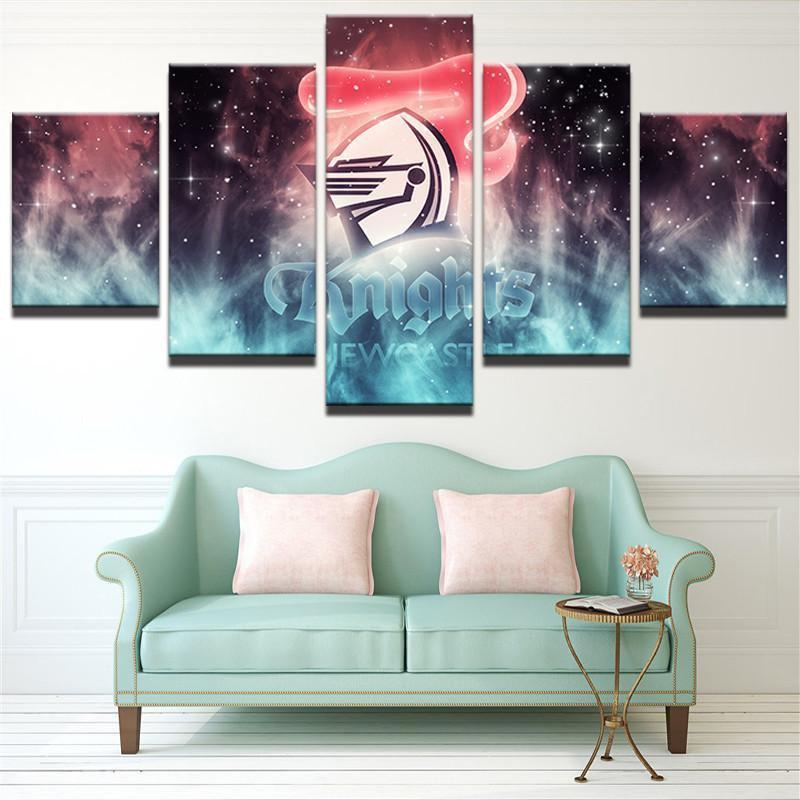tableau newcastle knights nrl football 5 pices impression sur toile peinture art pour la dcoration intrieureeaq7w