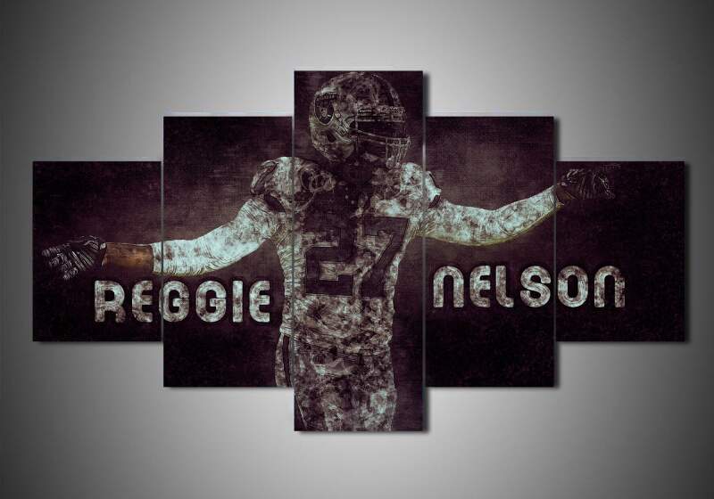 tableau oakland raiders reggie nelson sport 5 pices impression sur toile peinture art pour la dcoration intrieureedipk