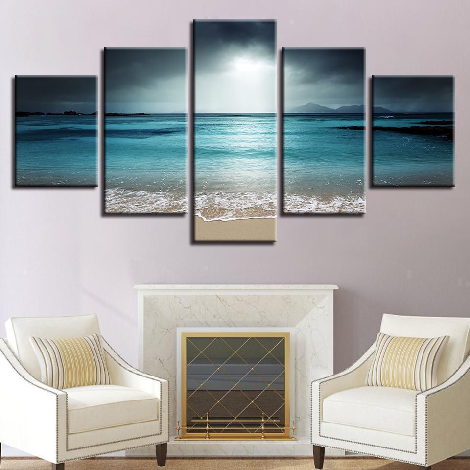 tableau ocean nature 5 pices impression sur toile peinture art pour la dcoration intrieureu48s1