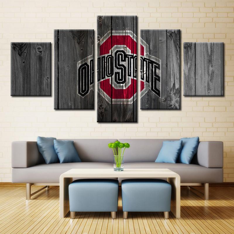 tableau ohio state buckeyes sport 5 pices impression sur toile peinture art pour la dcoration intrieure0y7gy