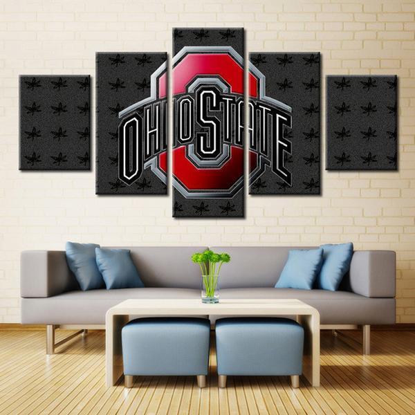 tableau ohio state college football sport 5 pices impression sur toile peinture art pour la dcoration intrieurehhbbg