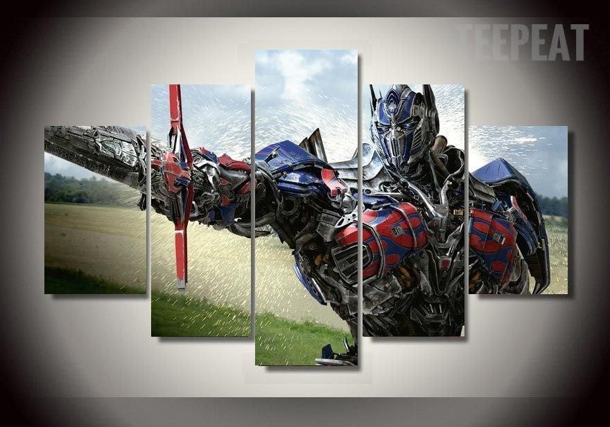 tableau optimus prime transformers movie 5 pices impression sur toile peinture art pour la dcoration intrieure8djtw