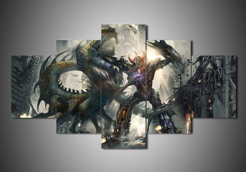 tableau pacific rim 2 movie 5 pices impression sur toile peinture art pour la dcoration intrieurecitth