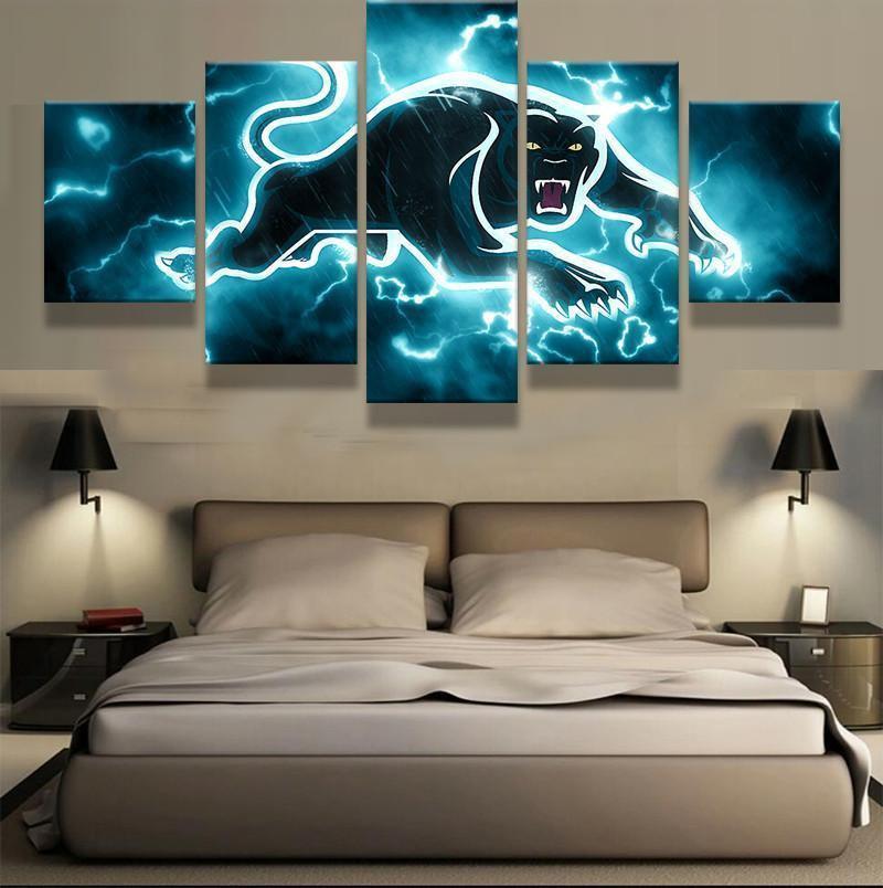 tableau penrith panthers nrl football 5 pices impression sur toile peinture art pour la dcoration