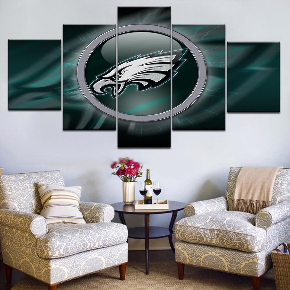 tableau philadelphia eagles football 5 pices impression sur toile peinture art pour la dcoration intrieuredmc96