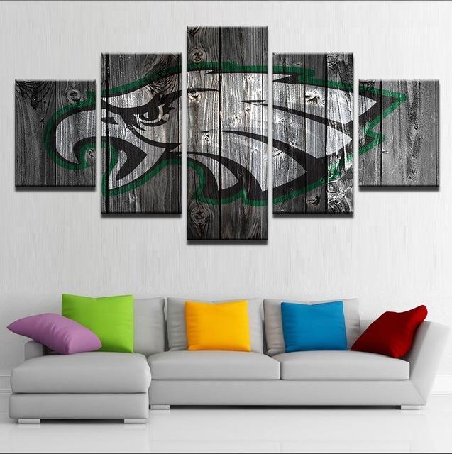 tableau philadelphia eagles team sport 5 pices impression sur toile peinture art pour la dcoration intrieurepwrrm